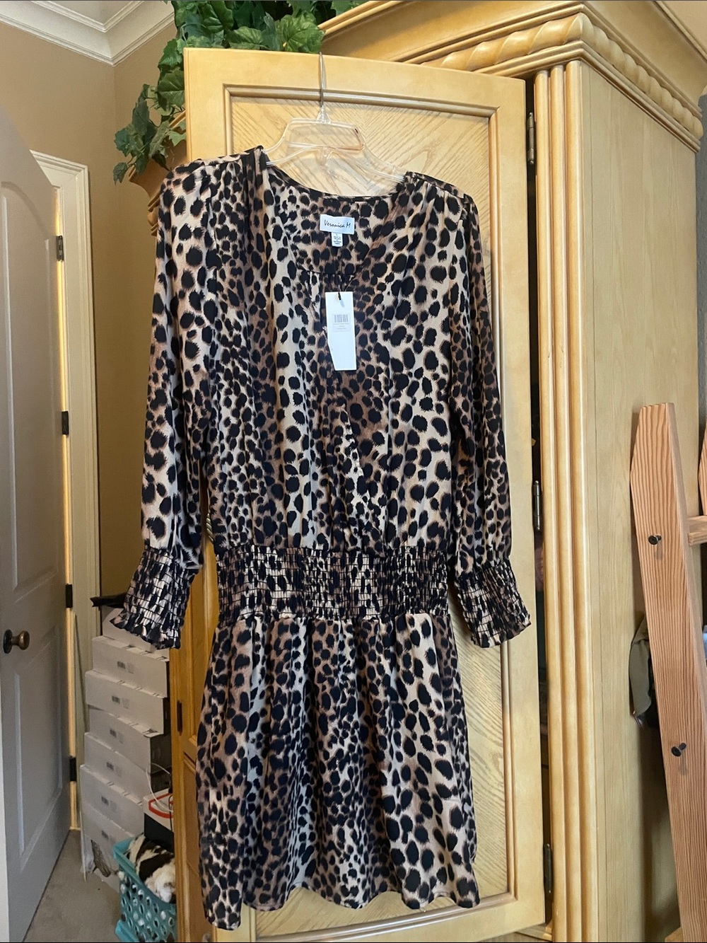 Veronica m leopard dress size large